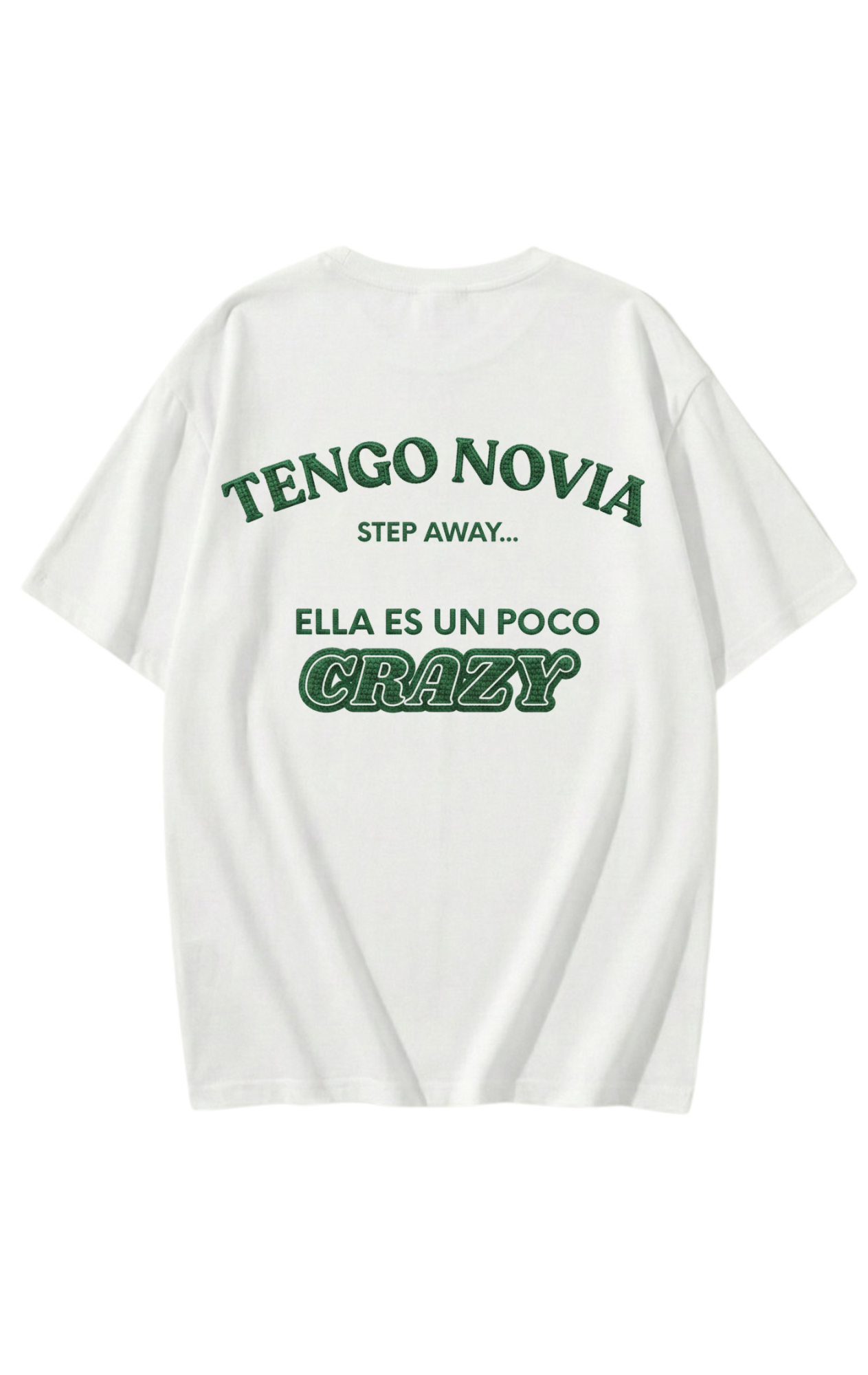 Funny Spanglish "Tengo Novia" Shirt - "Ella es un poco Crazy" Boyfriend Gift - Viral Couple Tee