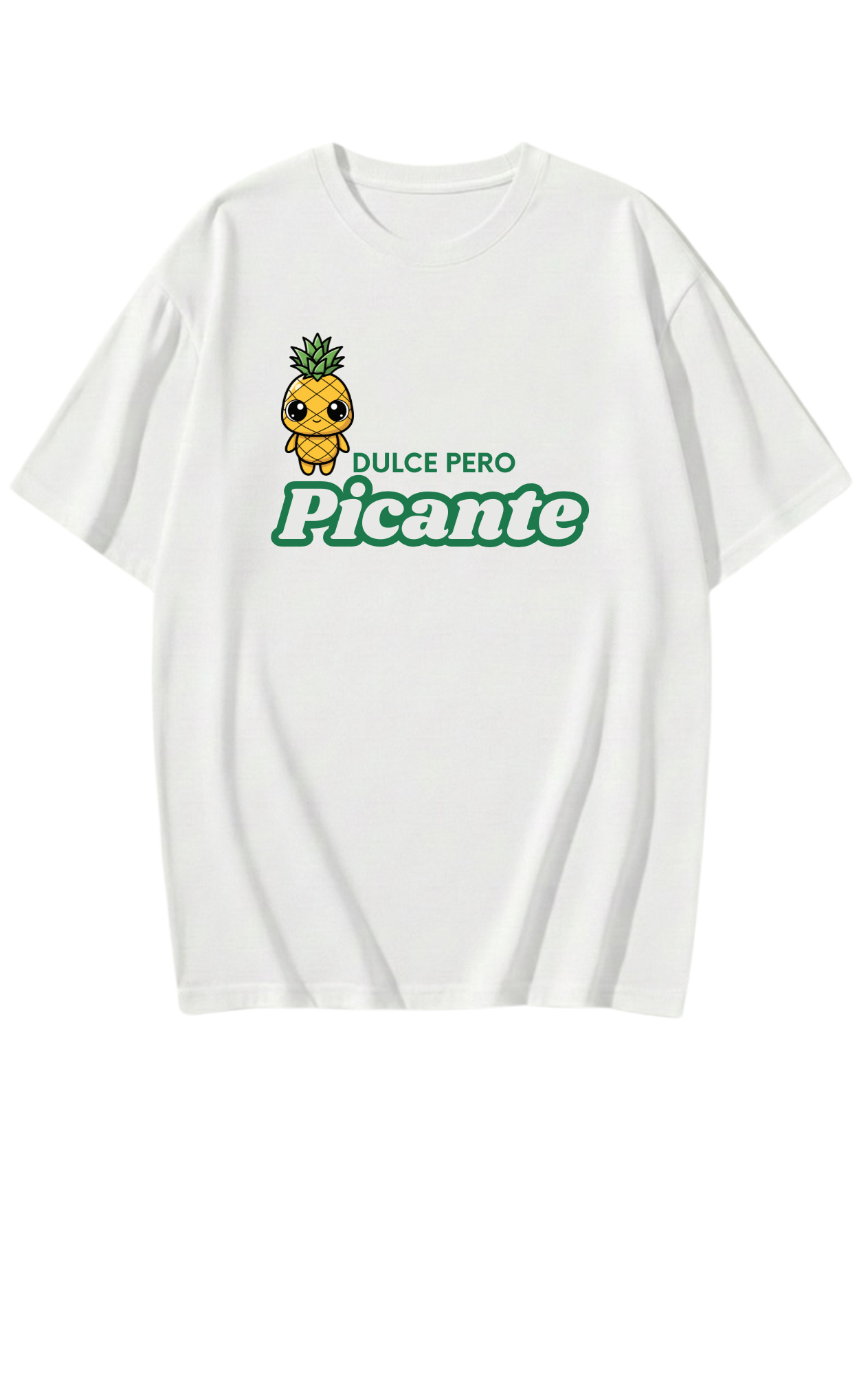 "Dulce Pero Picante" Graphic Tee - Cute Pineapple Unisex Streetwear T-Shirt Womenswear Tshirt Summer Casual Top