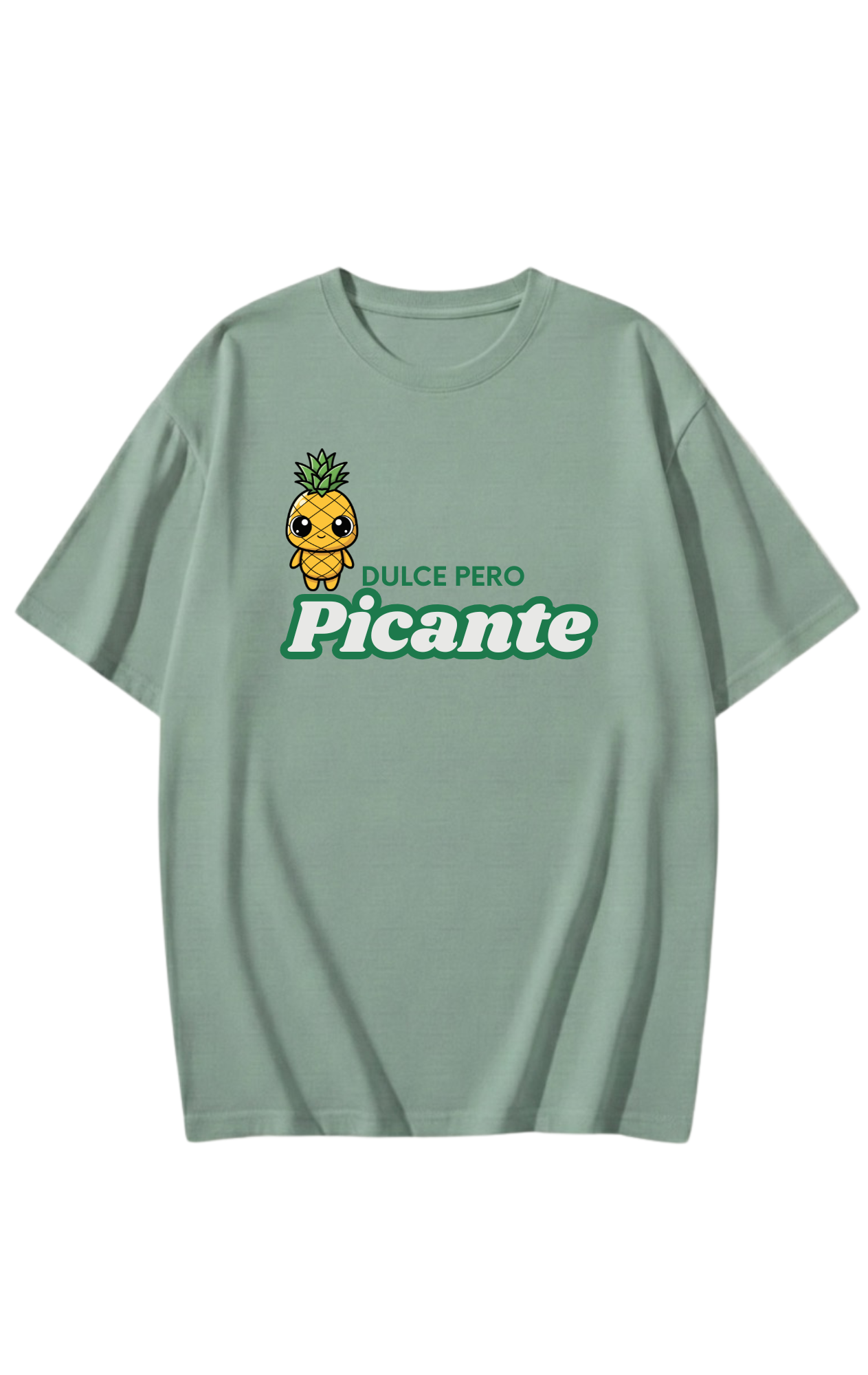 "Dulce Pero Picante" Graphic Tee - Cute Pineapple Unisex Streetwear T-Shirt Womenswear Tshirt Summer Casual Top