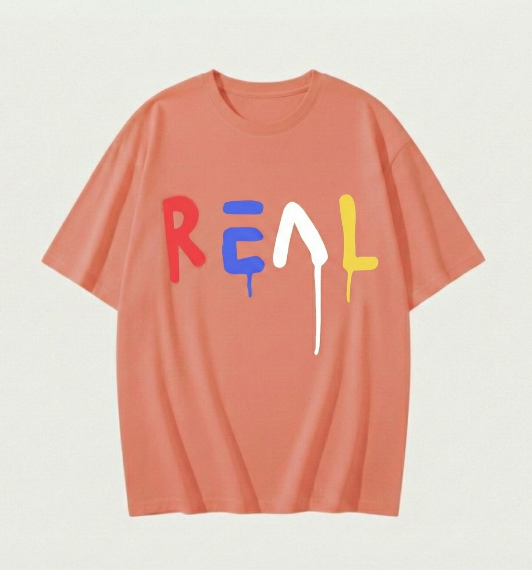 ELYON ATX "REAL" Graffiti Drip Graphic Tee | Colorful Urban Streetwear | Unisex T-Shirt | Vibrant Aesthetics | Soft 100% Cotton | Modern Artistic Design | Multiple Colorways