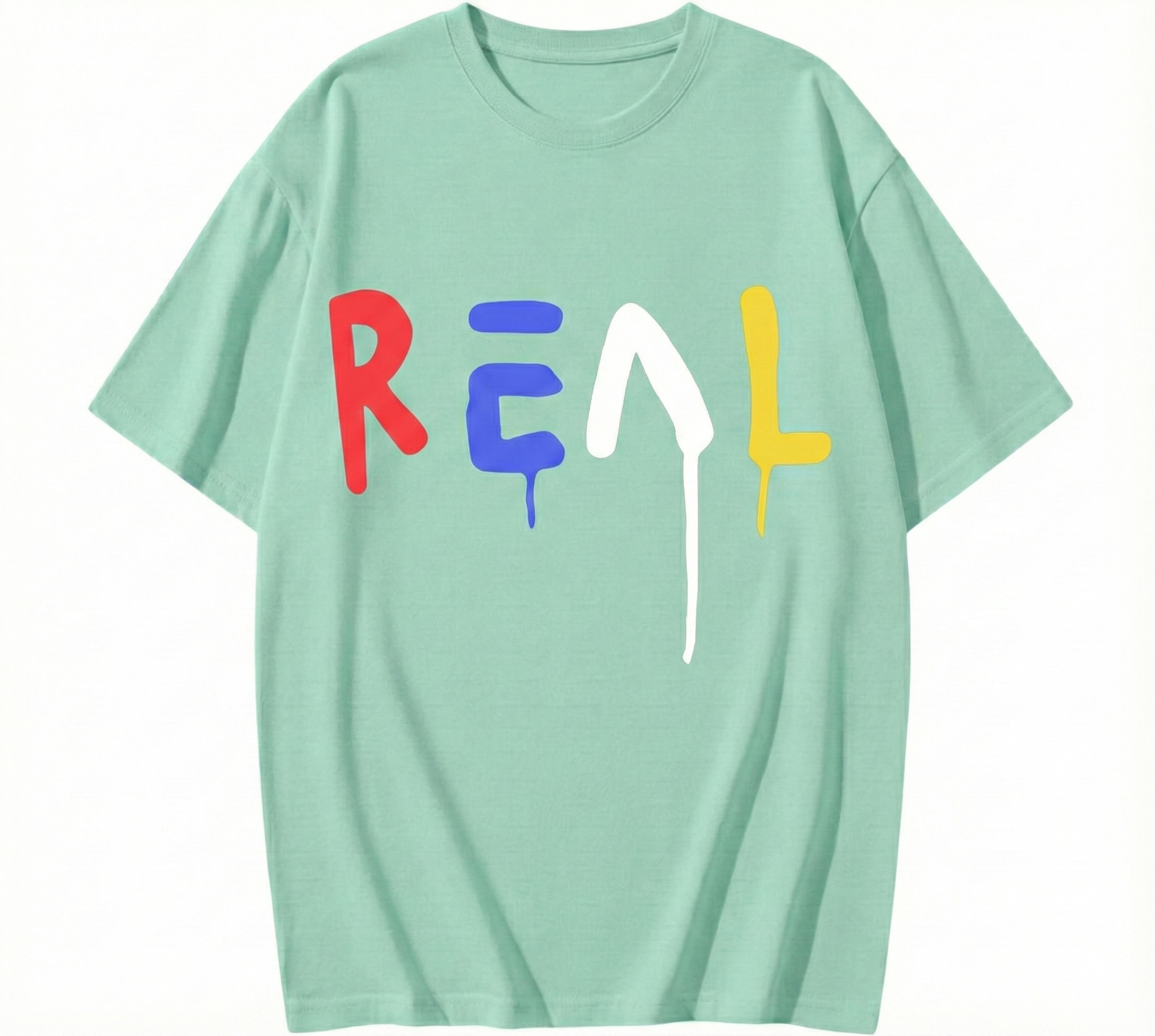 ELYON ATX "REAL" Graffiti Drip Graphic Tee | Colorful Urban Streetwear | Unisex T-Shirt | Vibrant Aesthetics | Soft 100% Cotton | Modern Artistic Design | Multiple Colorways
