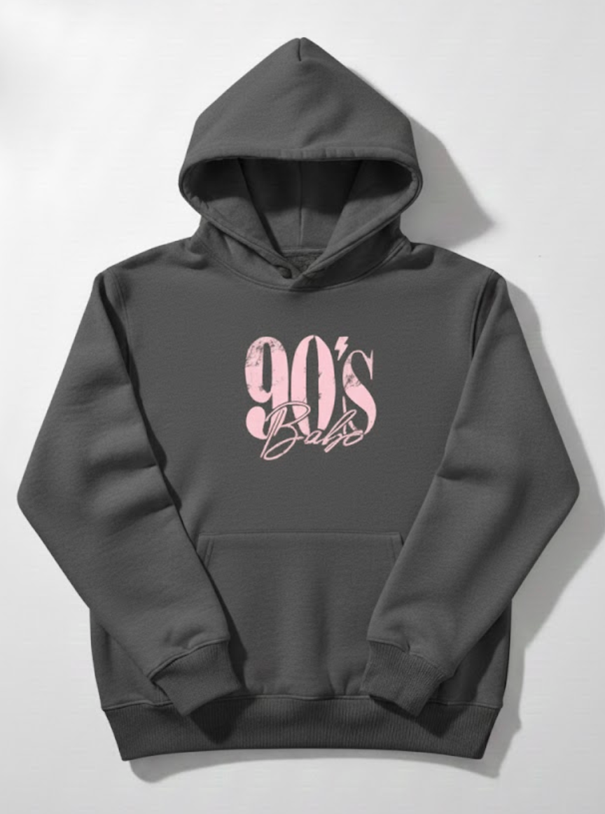 90's Babe Hoodie | Retro Vintage Aesthetic Sweatshirt | Cute 1990s Fashion Gift for Her | Soft Unisex Pullover | Y2K Style Streetwear
