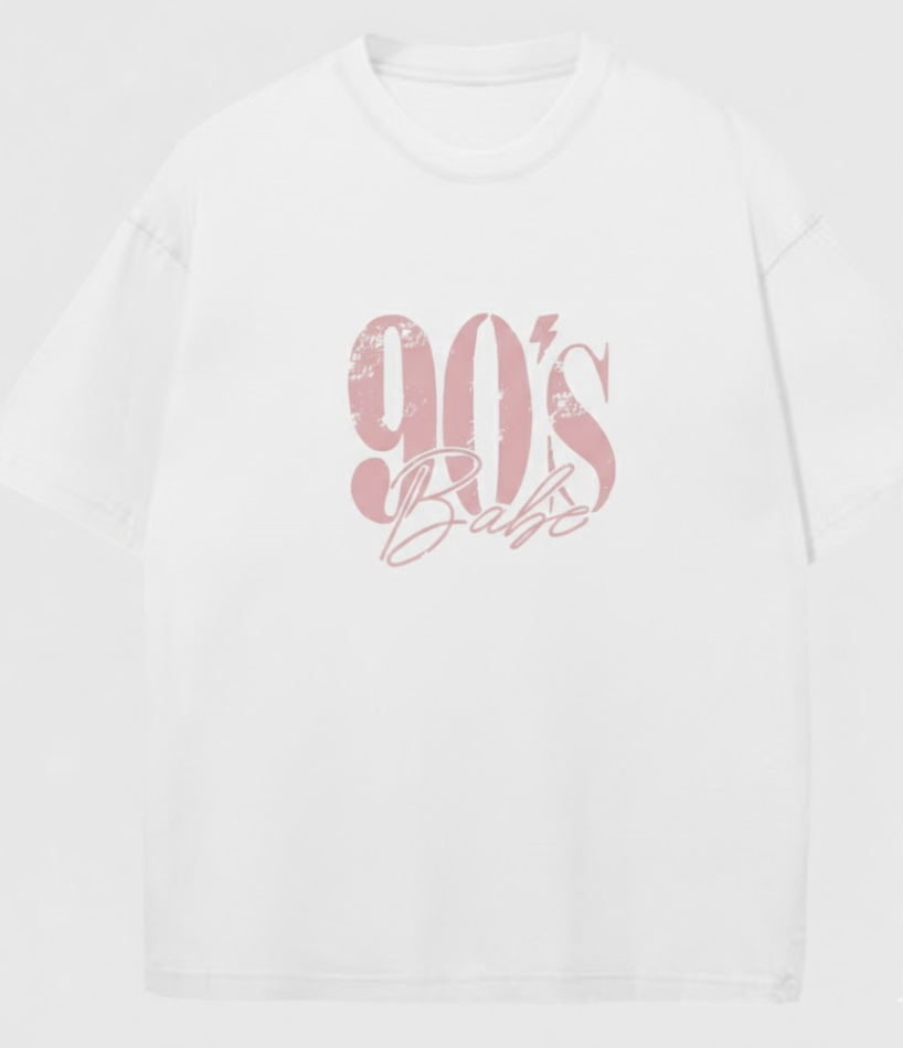 90's Babe T-Shirt | Retro Aesthetic Graphic Tee | Cute Vintage 1990s Clothes for Women | Soft Cotton Unisex Shirt | Y2K Summer Top