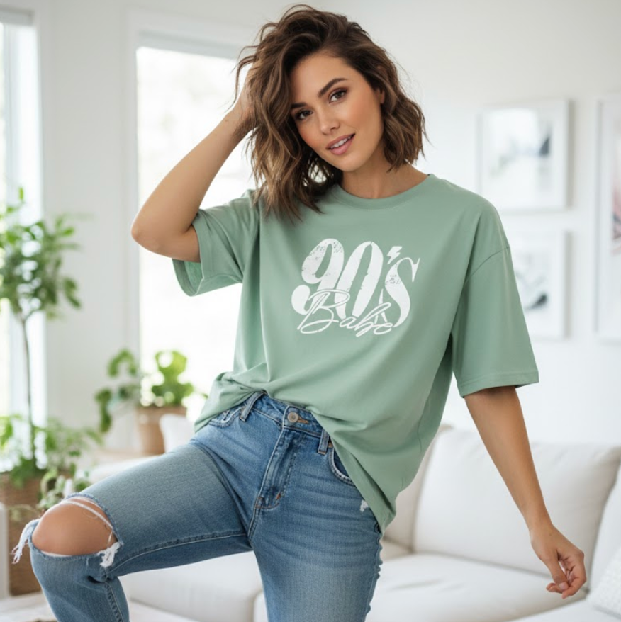 90's Babe T-Shirt | Retro Aesthetic Graphic Tee | Cute Vintage 1990s Clothes for Women | Soft Cotton Unisex Shirt | Y2K Summer Top